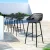 Gardeon 4-Piece Outdoor Bar Stools - UV-Resistant Polypropylene Seats, Metal Frame, Adjustable Feet - Black, 100cm High