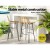 Gardeon 2 Piece Outdoor Wicker Bar Stools - Stylish UV-Resistant Dining Chairs with Steel Frame, 92cm Height