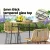 Gardeon Outdoor Bar Table - Wicker & Glass, 70x70x100cm, UV-Resistant, Adjustable Feet, Sturdy Steel Frame, Beige/Black