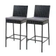 Gardeon 2-Piece Outdoor Bar Stools - Hand-Woven Rattan, UV-Resistant, Steel Frame, 5cm Cushions, 103cm Height,