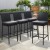 Gardeon 4-Piece Outdoor Bar Stools – Hand-Woven Rattan, UV-Resistant, 5cm Cushions, Steel Frame, Weatherproof Elegance