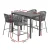 Gardeon 5-Piece Outdoor Bar Set | Handwoven Rope Chairs & Powder-Coated Steel Table | Water-Resistant Cushions | Seats 4