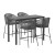 Gardeon 5-Piece Outdoor Bar Set | Handwoven Rope Chairs & Powder-Coated Steel Table | Water-Resistant Cushions | Seats 4