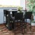 Gardeon 5-Piece Outdoor Bar Set - Stylish PE Wicker Design with Tempered Glass Table & Cushions for Patio Dining