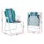 Gardeon Outdoor Folding Chair Set 2x Steel Frame, 150kg Capacity, UV Resistant, 48x46x76.5cm, Blue/White Gardeon Outdoor Folding Chair Set 2x Steel Frame, 150kg Capacity, UV Resistant, 48x46x76.5cm, Blue/White
