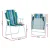Gardeon Outdoor Folding Chair Set 2x Steel Frame, 150kg Capacity, UV Resistant, 48x46x76.5cm, Blue/White