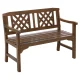 Gardeon Outdoor Wooden Garden Bench - Handcrafted Fir Wood, Lattice Backrest, 2-Seat, Weather-Resistant, 250kg Capacity