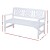 Gardeon 3-Seater White Wooden Garden Bench - Handcrafted Fir Wood, Weather-Resistant, 142x62x88cm, 300kg Capacity