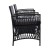 Gardeon 3PC Outdoor Bistro Set: UV-Resistant PE Wicker, Galvanised Steel, 5cm Cushions, Tempered Glass Table, Black