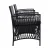 Gardeon 3PC Outdoor Bistro Set: UV-Resistant PE Wicker, Galvanised Steel, 5cm Cushions, Tempered Glass Table, Black