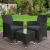 Gardeon 3PC Outdoor Bistro Set - Black Wicker Chairs & Glass Table, UV & Weather Resistant, Cushioned Comfort