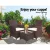 Gardeon 3PC Outdoor Bistro Set: Brown Wicker Patio Furniture with Cushioned Chairs & Glass Top Table, Weather-Resistant