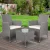 Gardeon 3PC Outdoor Bistro Set - Grey Wicker Chairs & Table with Cushions, Steel Frame, UV & Weather Resistant