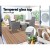 Gardeon 3PC Outdoor Bistro Set - Grey Wicker Chairs & Table with Cushions, Steel Frame, UV & Weather Resistant