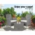 Gardeon 3PC Outdoor Bistro Set - Grey Wicker Chairs & Table with Cushions, Steel Frame, UV & Weather Resistant