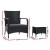 Gardeon 3PC Outdoor Patio Bistro Set - UV-Resistant Wicker, Steel Frame, Glass Table, Cushioned Chairs, Weatherproof