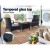 Gardeon 3PC Outdoor Patio Bistro Set - UV-Resistant Wicker, Steel Frame, Glass Table, Cushioned Chairs, Weatherproof
