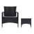 Gardeon 3PC Outdoor Patio Bistro Set - UV-Resistant Wicker, Steel Frame, Glass Table, Cushioned Chairs, Weatherproof