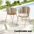 Gardeon 3PC Outdoor Bistro Set – Beige Rope Chairs & Table | Weather-Resistant Steel, Easy Assembly, 1-Year Warranty