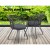 Gardeon 3PC Bistro Set - Black Outdoor Rattan Furniture with Cushioned Chairs & Tempered Glass Table, Weather-Resistant