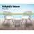 Gardeon 3PC Outdoor Bistro Set with Weather-Resistant Rattan, Tempered Glass Table, and Cushioned Grey Chairs for Patio
