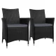 Gardeon Idris 2PC Outdoor Dining Chairs - PE Wicker, Steel Frame, Cushioned Comfort, UV & Weather Resistant, 84cm