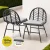 Gardeon 2x Black Wicker Patio Chairs - Steel Frame, Weather-Resistant, Indoor/Outdoor, No Assembly, 150kg Capacity