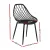 Gardeon 4PC Black Outdoor Dining Chairs - Weather & UV-Resistant, Metal Legs, PP Frame, 40.5x48x83.5cm, Indoor