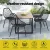 Gardeon 4PC Black Outdoor Dining Chairs - Weather & UV-Resistant, Metal Legs, PP Frame, 40.5x48x83.5cm, Indoor