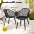 Gardeon 4PC Black Outdoor Dining Chairs, Water & UV-Resistant, PP Frame, Easy Clean, Indoor/Outdoor Use
