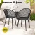 Gardeon 4PC Black Outdoor Dining Chairs, Water & UV-Resistant, PP Frame, Easy Clean, Indoor/Outdoor Use