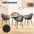Gardeon 4PC Black Outdoor Dining Chairs, Water & UV-Resistant, PP Frame, Easy Clean, Indoor/Outdoor Use