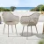 Gardeon 4PC Outdoor Dining Chairs - UV & Water-Resistant PP Lounge, Coffee Colour, Easy Clean, Indoor/Outdoor Use