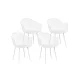 Gardeon 4PC Outdoor Dining Chairs, PP Lounge Patio Furniture, Water & UV-Resistant, 48x44x85CM, White, Easy Assembly