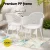 Gardeon 4PC Outdoor Dining Chairs, PP Lounge Patio Furniture, Water & UV-Resistant, 48x44x85CM, White, Easy Assembly