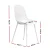 Gardeon 4PC White Outdoor Dining Chairs - UV & Weather-Resistant PP Frame, Metal Legs, 45x46x85cm, Indoor/Outdoor Use