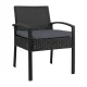 Gardeon Outdoor Wicker Chair - Stylish Indoor/Outdoor Patio Furniture with Cushions, UV & Weather-Resistant, Black/Grey