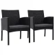 Gardeon Ezra Outdoor Dining Chairs - 2PC Patio Furniture Set, Weatherproof PE Wicker, Steel Frame, High-Density Cushions