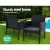 Gardeon Ezra Outdoor Dining Chairs - 2PC Patio Furniture Set, Weatherproof PE Wicker, Steel Frame, High-Density Cushions