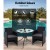 Gardeon 3PC Bistro Set - Rattan Outdoor Furniture with Cushions, Steel Frame, Tempered Glass Table, UV-Resistant Wicker