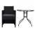 Gardeon 3PC Bistro Set - Rattan Outdoor Furniture with Cushions, Steel Frame, Tempered Glass Table, UV-Resistant Wicker