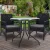 Gardeon 3PC Bistro Set: Outdoor Rattan Furniture with Table & Chairs, UV-Resistant Wicker, Cushions, Parasol Hole, Black