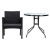 Gardeon 3PC Bistro Set: Outdoor Rattan Furniture with Cushions, Tempered Glass Table, UV-Resistant, and Parasol Hole
