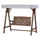 Gardeon 3-Seater Wooden Garden Swing Chair with Adjustable Canopy, Weather-Resistant Fir Wood & Removable Cushions