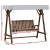 Gardeon 3-Seater Wooden Garden Swing Chair with Adjustable Canopy, Weather-Resistant Fir Wood & Removable Cushions
