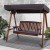 Gardeon 3-Seater Wooden Garden Swing Chair with Adjustable Canopy, Weather-Resistant Fir Wood & Removable Cushions