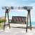 Gardeon 3-Seater Wooden Garden Swing Chair with Adjustable Canopy, Weather-Resistant Fir Wood & Removable Cushions