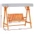 Gardeon Wooden 3-Seater Swing Chair with Adjustable Canopy - Weather-Resistant Fir Wood for Garden or Patio Relaxation