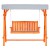 Gardeon Wooden 3-Seater Swing Chair with Adjustable Canopy - Weather-Resistant Fir Wood for Garden or Patio Relaxation