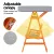 Gardeon Wooden 3-Seater Swing Chair with Adjustable Canopy - Weather-Resistant Fir Wood for Garden or Patio Relaxation